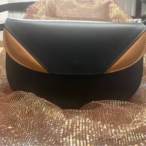 Elegant Black and Tan Women's Clutch
